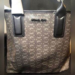 Michael Kors Jodie Black Recycled Polyester Tote Shoulder Bag Handbag